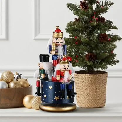 Boîte à musique rotative colorée peinte à la main pour Noël, Casse-Noisette drôle, FigAuckland, Décoration — image 2