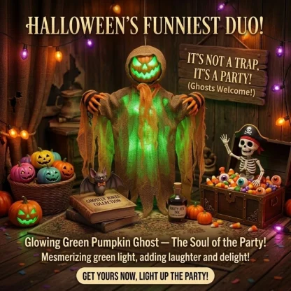 Citrouille démon lumineuse à suspendre