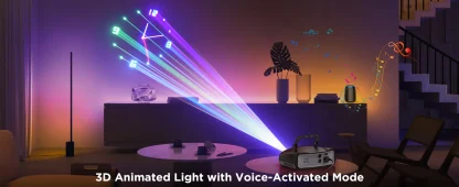 U'King 100W Animation DJ LS Light RGB DJ Disco Party Light 3D Animation LS Projector DMX Control for Christmas Halloween — image 13