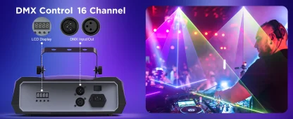 U'King 100W Animation DJ LS Light RGB DJ Disco Party Light 3D Animation LS Projector DMX Control for Christmas Halloween — image 14