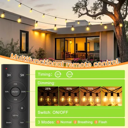 Guirlande guinguette LED extérieure 60 m – 60 ampoules G40 — image 3