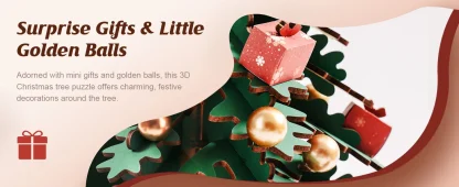 Rolife – Boîte à musique sapin de Noël lumineuse, puzzle 3D — image 14